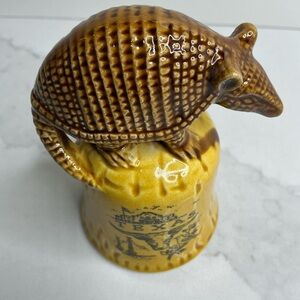 Texas  Armadillo Ceramic Bell - Alamo - Longhorn - CP